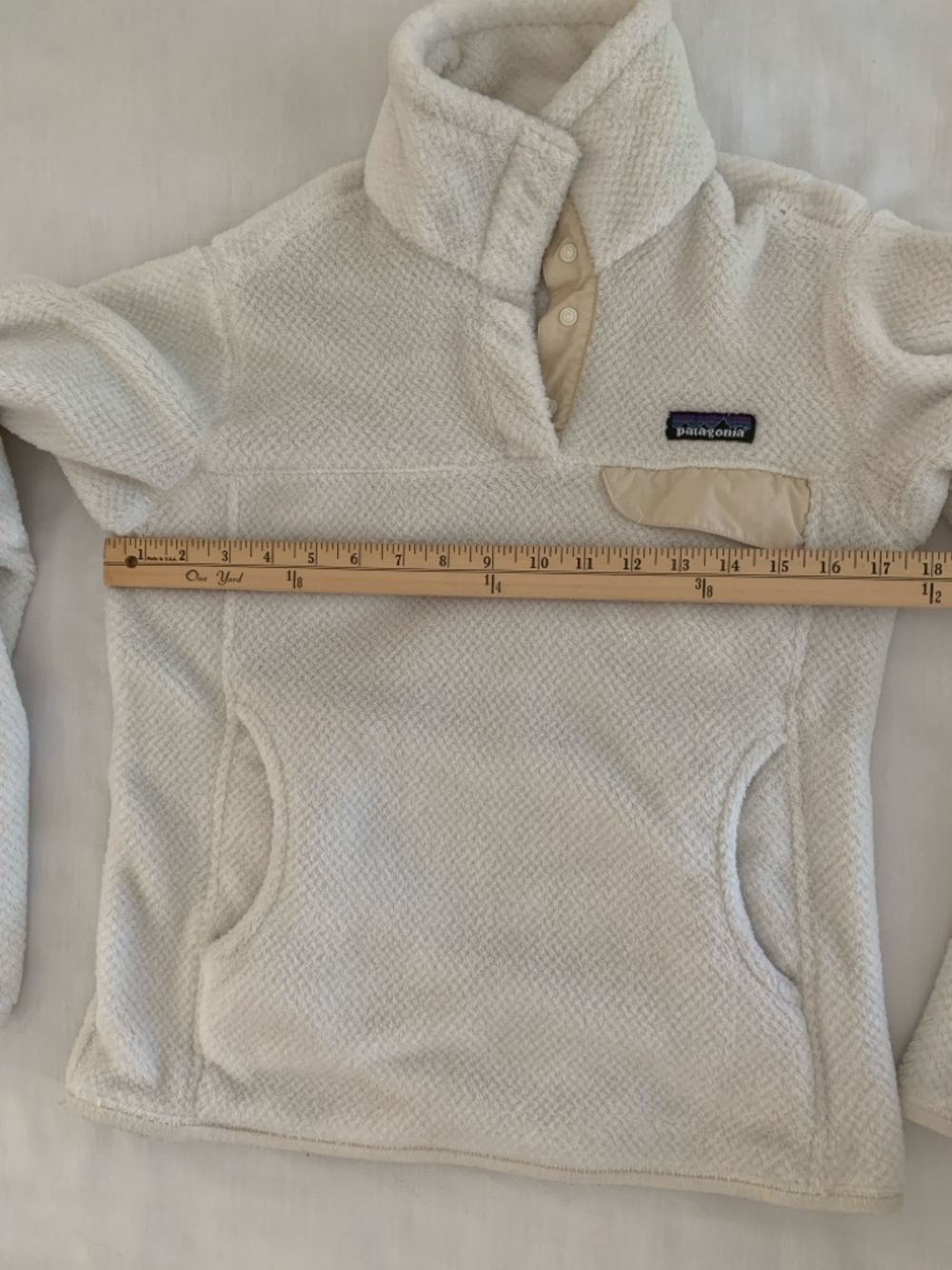 Patagonia Re-Tool Snap-T Fleece Pullover | Size Small | Raw Linen Cream - Picture 7 of 15